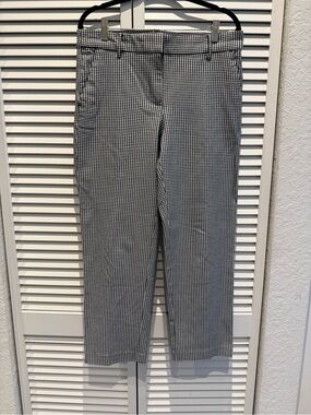 LOFT Black and White Gingham Pants
